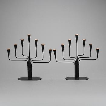 KANDELABRAR, ett par, Gunnar Ander, Ystad Metall.