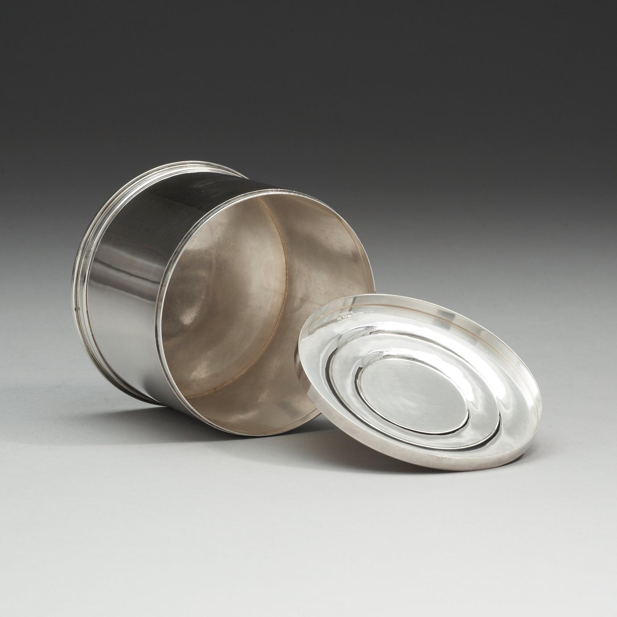 An Atelier Borgila sterling lidded jar, Stockholm 1936.