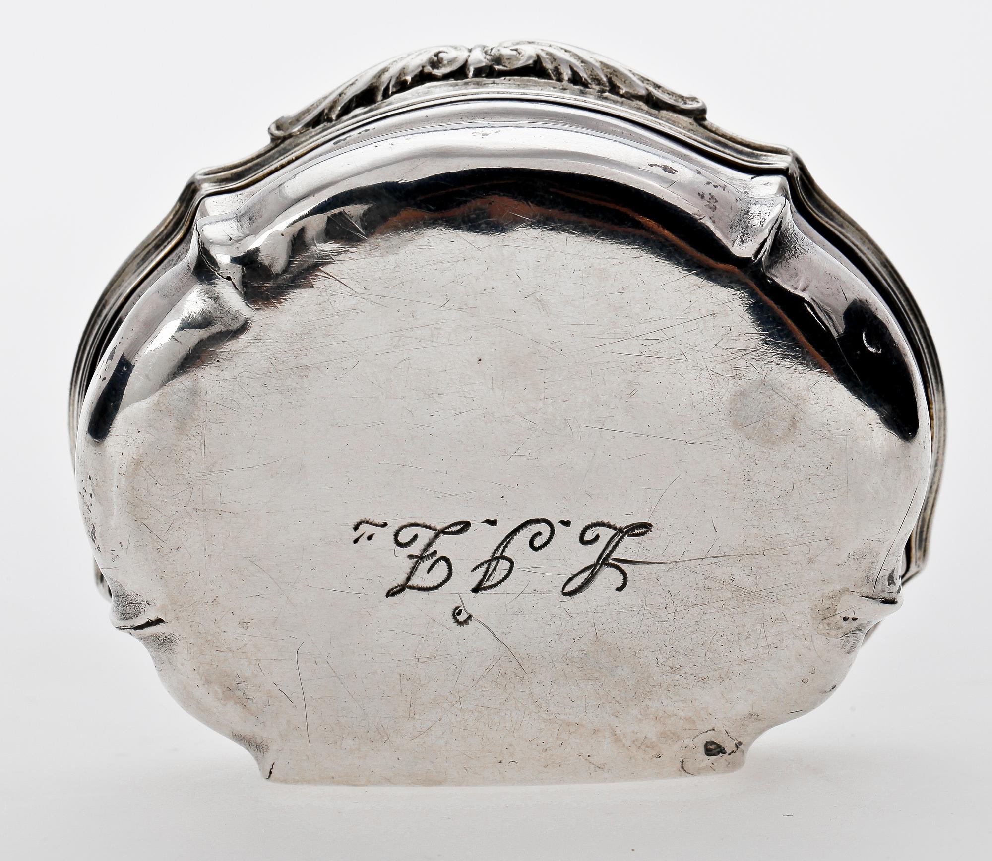 DOSA, silver, rokoko, otydl stämplar, möjligen Sverige, 1700-tal.