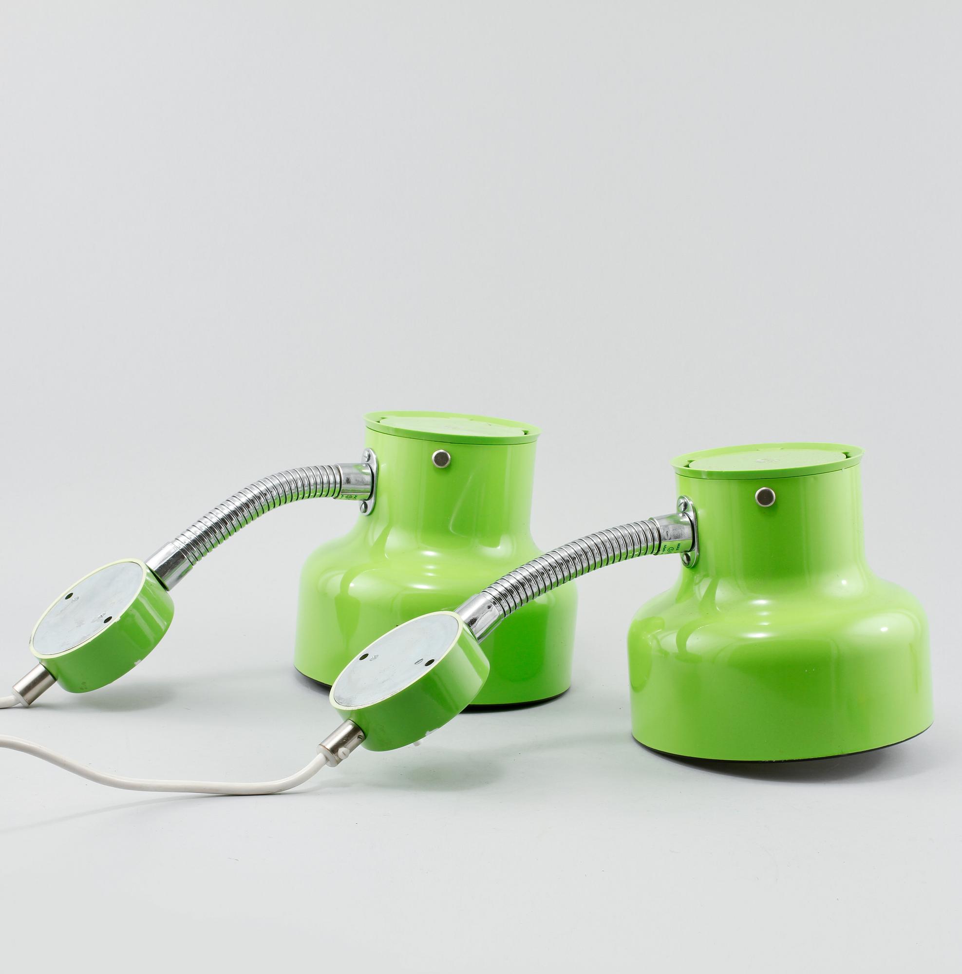 VÄGGLAMPOR, ett par, "Bumlingen", Anders Pehrsson för Ateljé Lyktan, Åhus, 1970-tal.