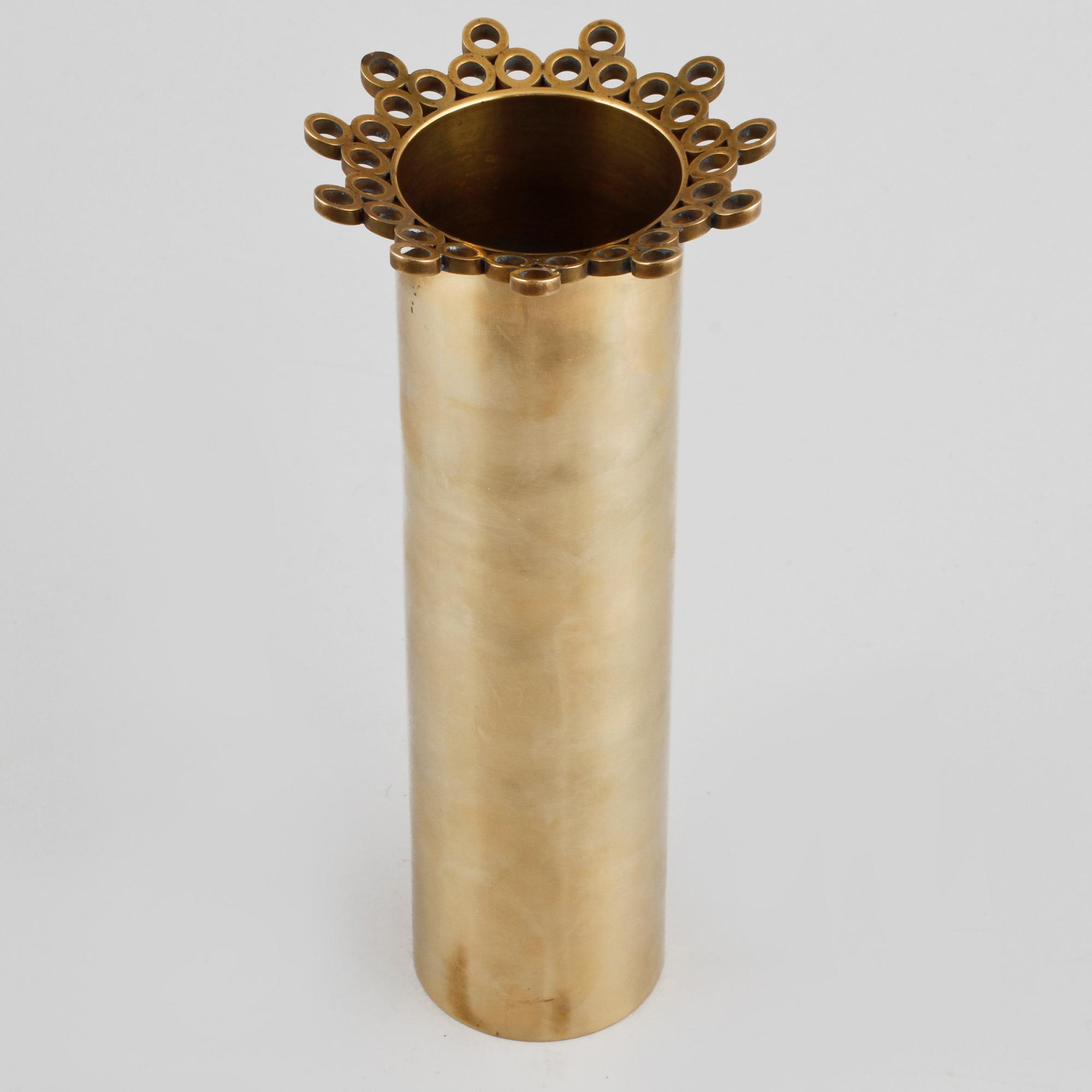 PIERRE FORSELL, vas, mässing, Skultuna, 1900-talets andra hälft.