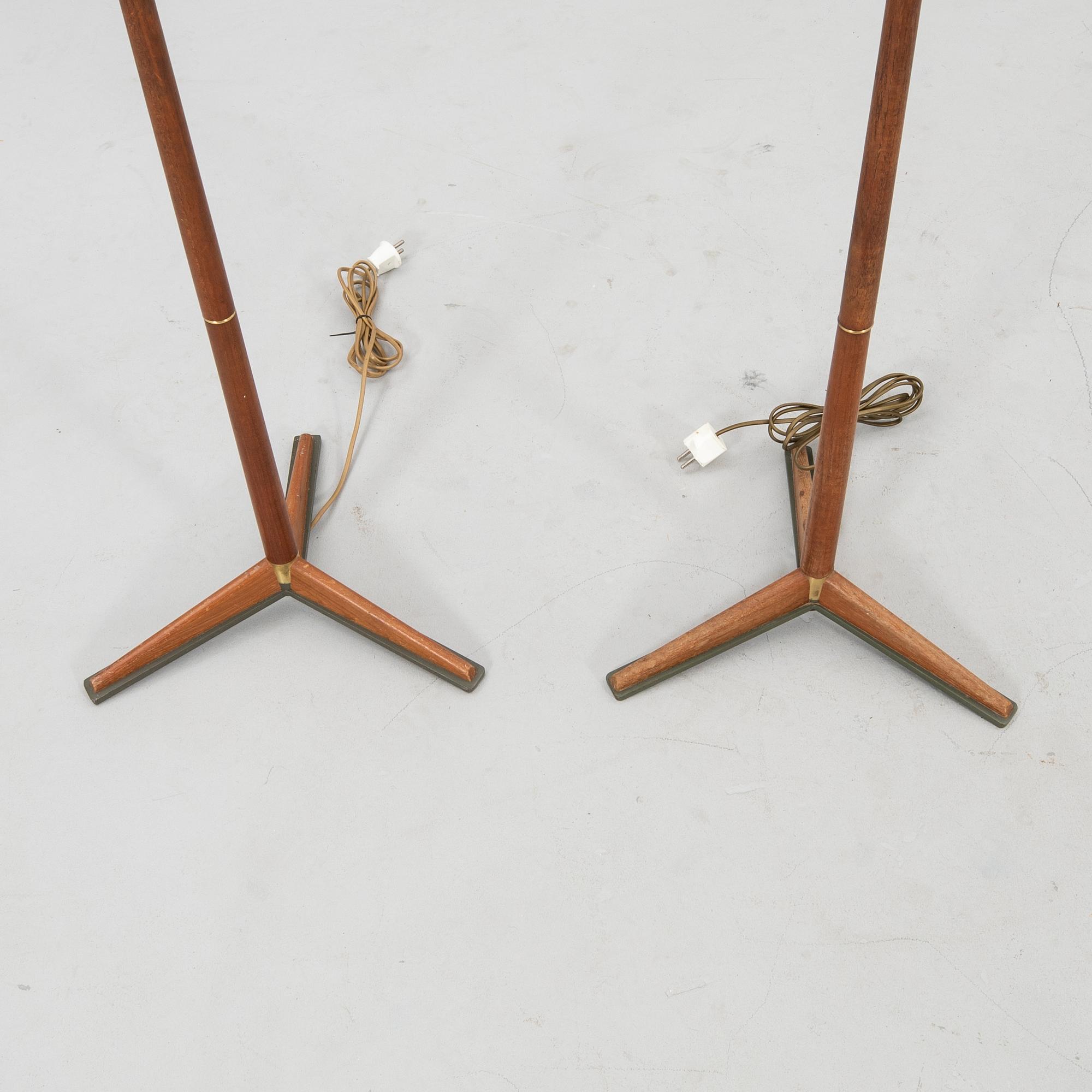 Golvlampor ett par, "MAE97", Möllers Armatur Eskilstuna, 1950-tal.