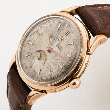 Omega, Cosmic, Moonphase, Triple Date, wristwatch, 37 mm.