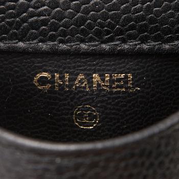 A Vintage Black Caviar Leather Cell Phone Bag.