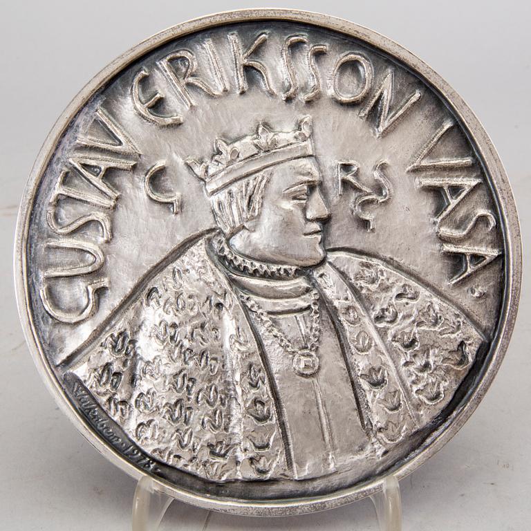 Medal, Gustav Vasa Coronation 450 years 1978, c 686g.