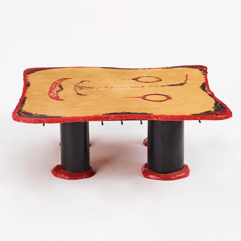 Gaetano Pesce, a "Sansone II" table, Cassina, Italy, post 1987.
