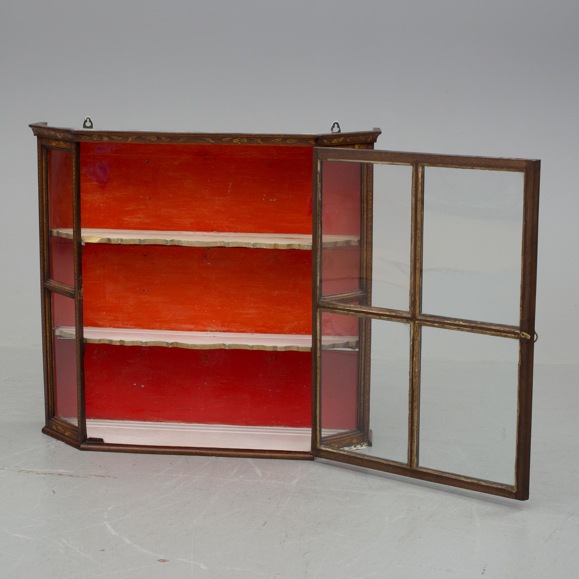 ÖVERDEL TILL VITRINSKÅP, Holländsk stil, 1800-tal.