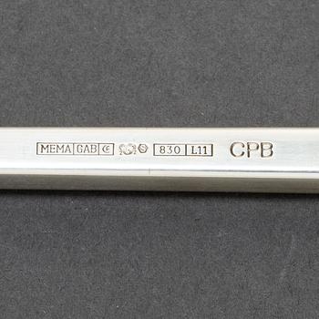 Six pieces of silver cutlery design Carl Philip Bernadotte, MEMA GAB 2009.