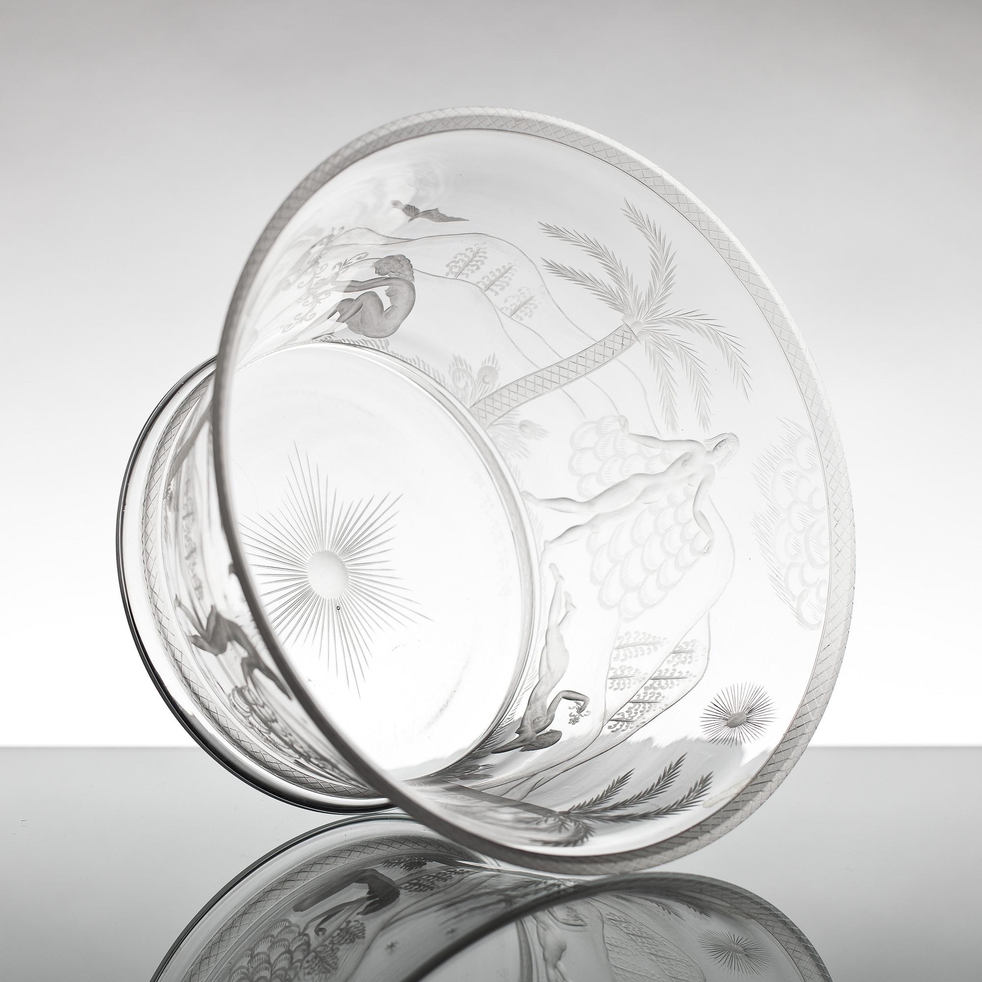 SKÅL, glas, Edvard Hald, Orrefors.