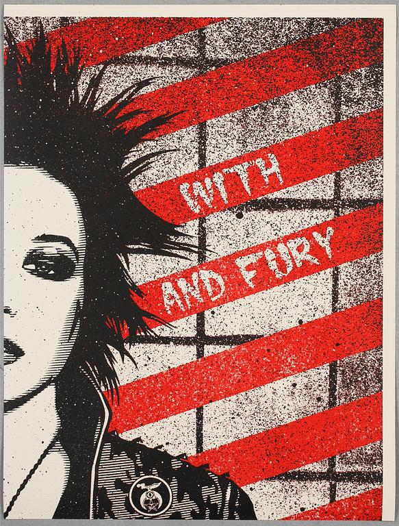 SHEPARD "OBEY" FAIREY, print, Obey X levis project 2009, signed and dated 09.