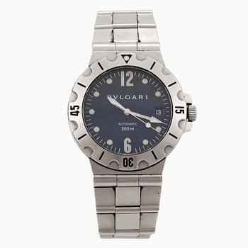 BVLGARI, Scuba (200 m), wristwatch, 38 mm,