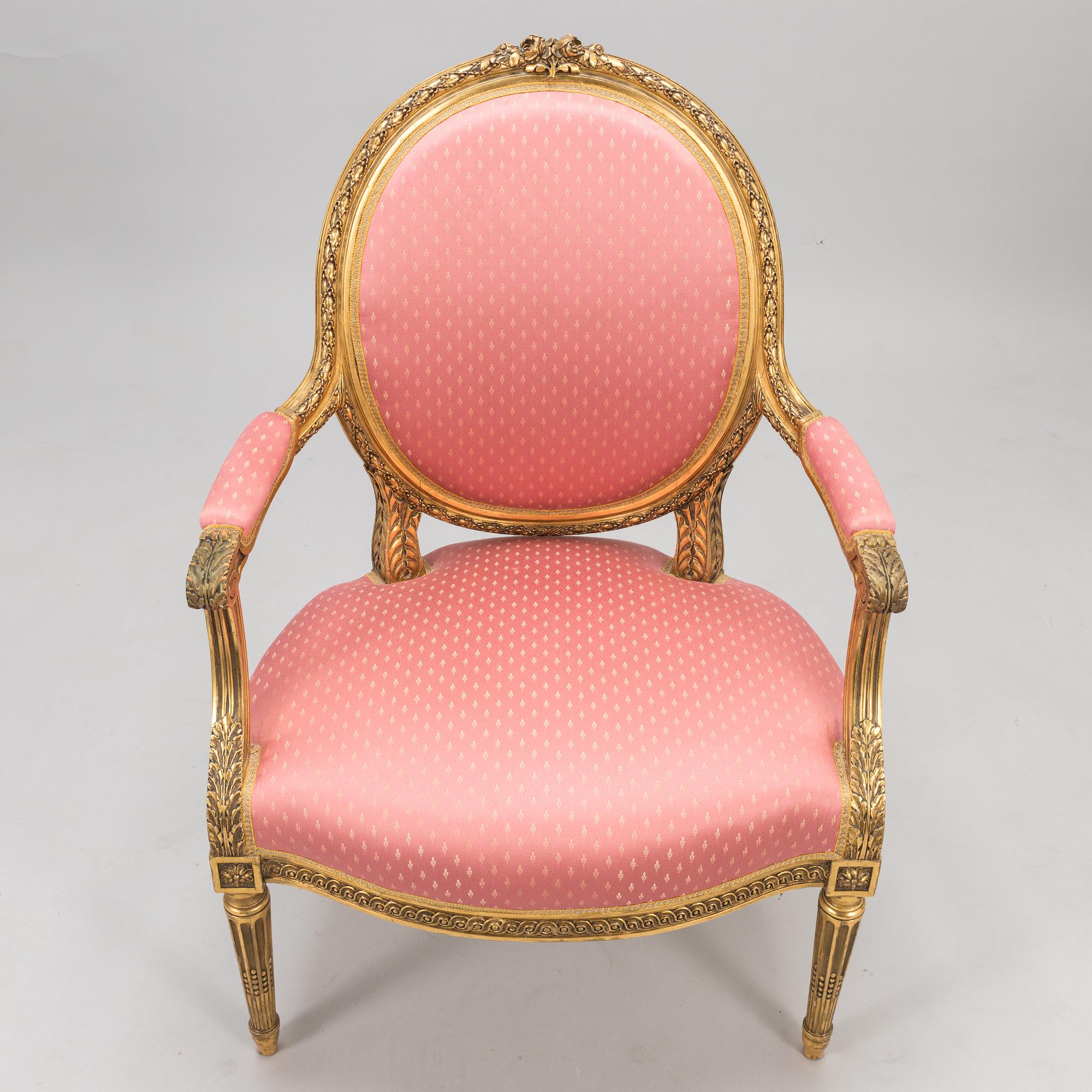 A armchair in gustavian style from early 20th century.