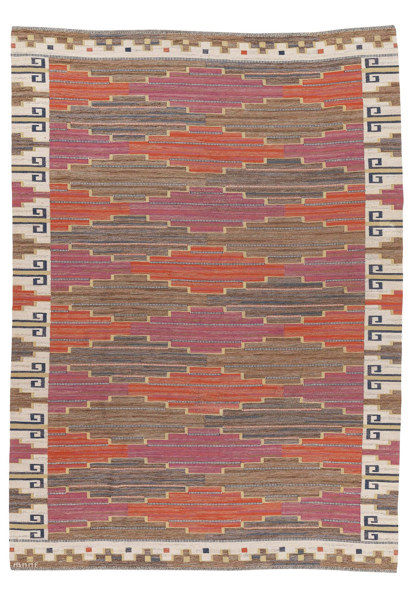 Märta Måås-Fjetterström, a carpet, 'Bruna heden', flat weave, c. 353 x 255 cm, signed AB MMF.