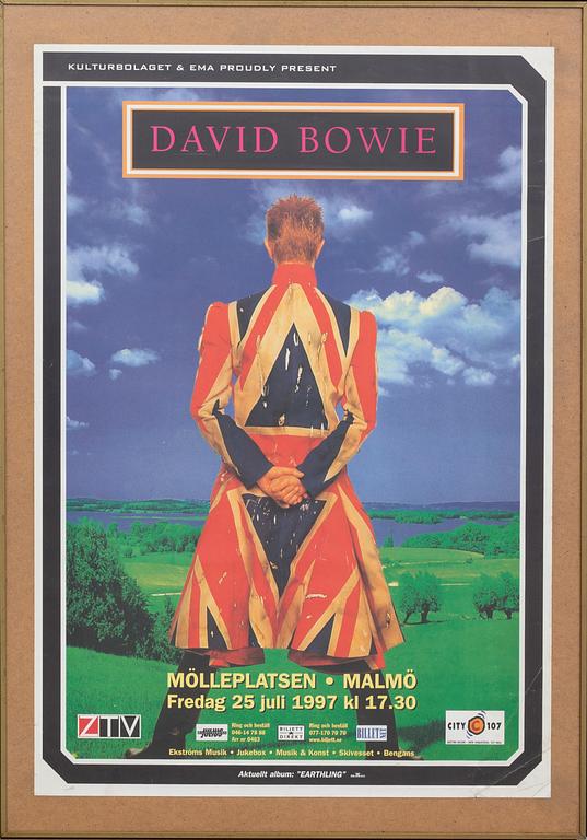A DAVID BOWIE CONCERT POSTER, Malmö, 1997.
