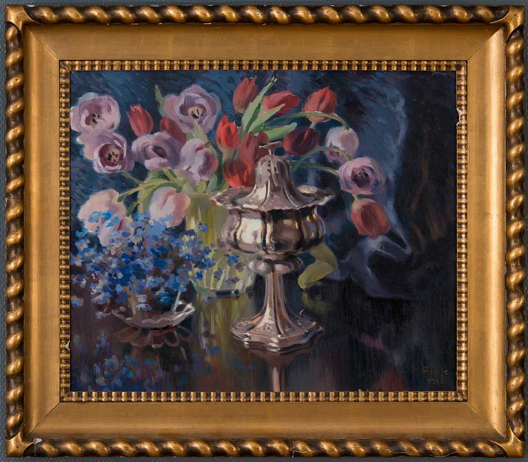 Helmi Biese, STILL LIFE WITH TULIPS.