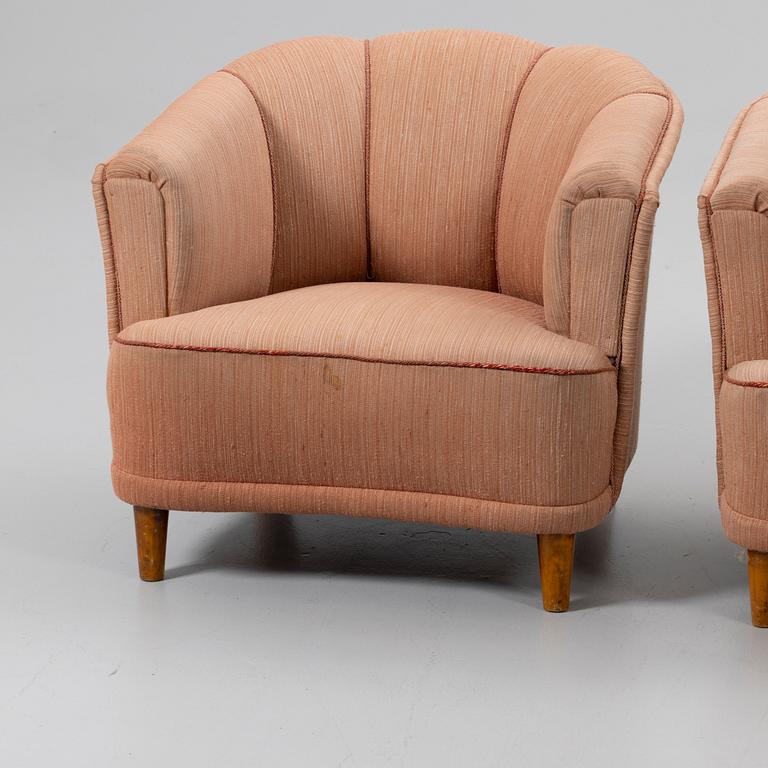 Fåtöljer, ett par, Swedish Modern, 1900-talets första hälft.