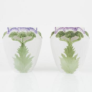 A pair of Art Nouveau vases, Rörstrand, early 20th Century.