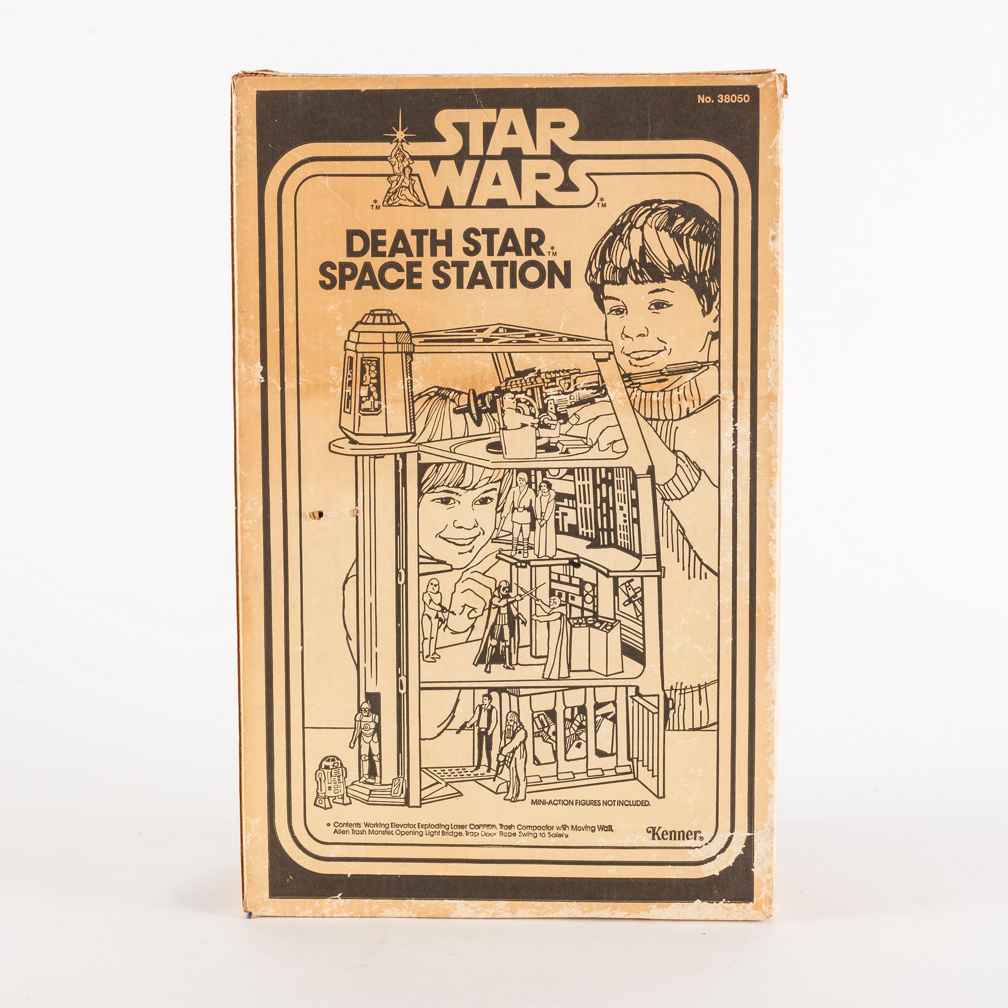 STAR WARS, Death Star space station playset i kartong, Kenner, 1978.