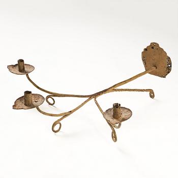 Ljusarm, för tre ljus, Sverige, 1600 / 1700-tal.