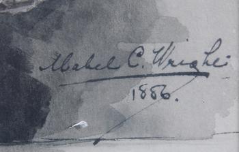 OKÄND KONSTNÄR, akvarell. Bär sign och dat 1886.