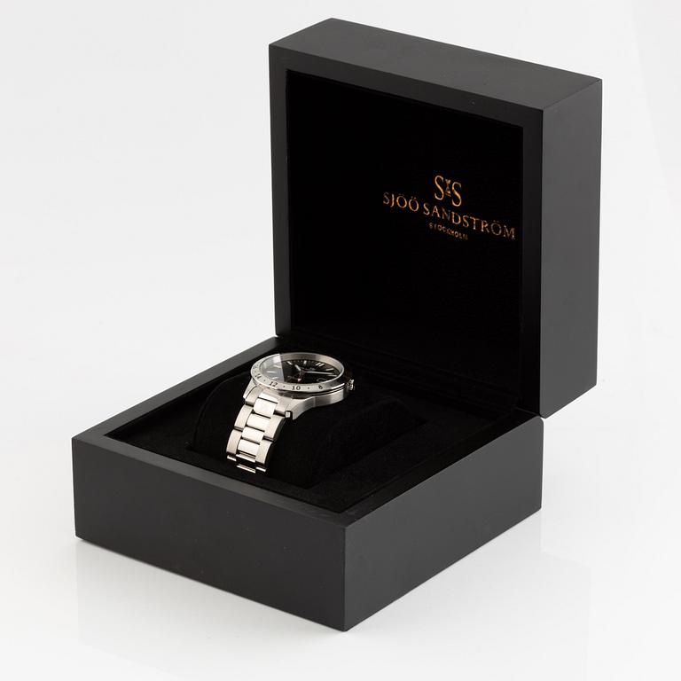 Sjöö Sandström, Royal Steel, Worldtimer, "SÄPO/Swedish Security Service", armbandsur, 41 mm.