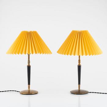 Harald Notini, a pair of table lamps, model "6931", Arvid Böhlmarks Lampfabrik, Sweden 1920s-1930s.