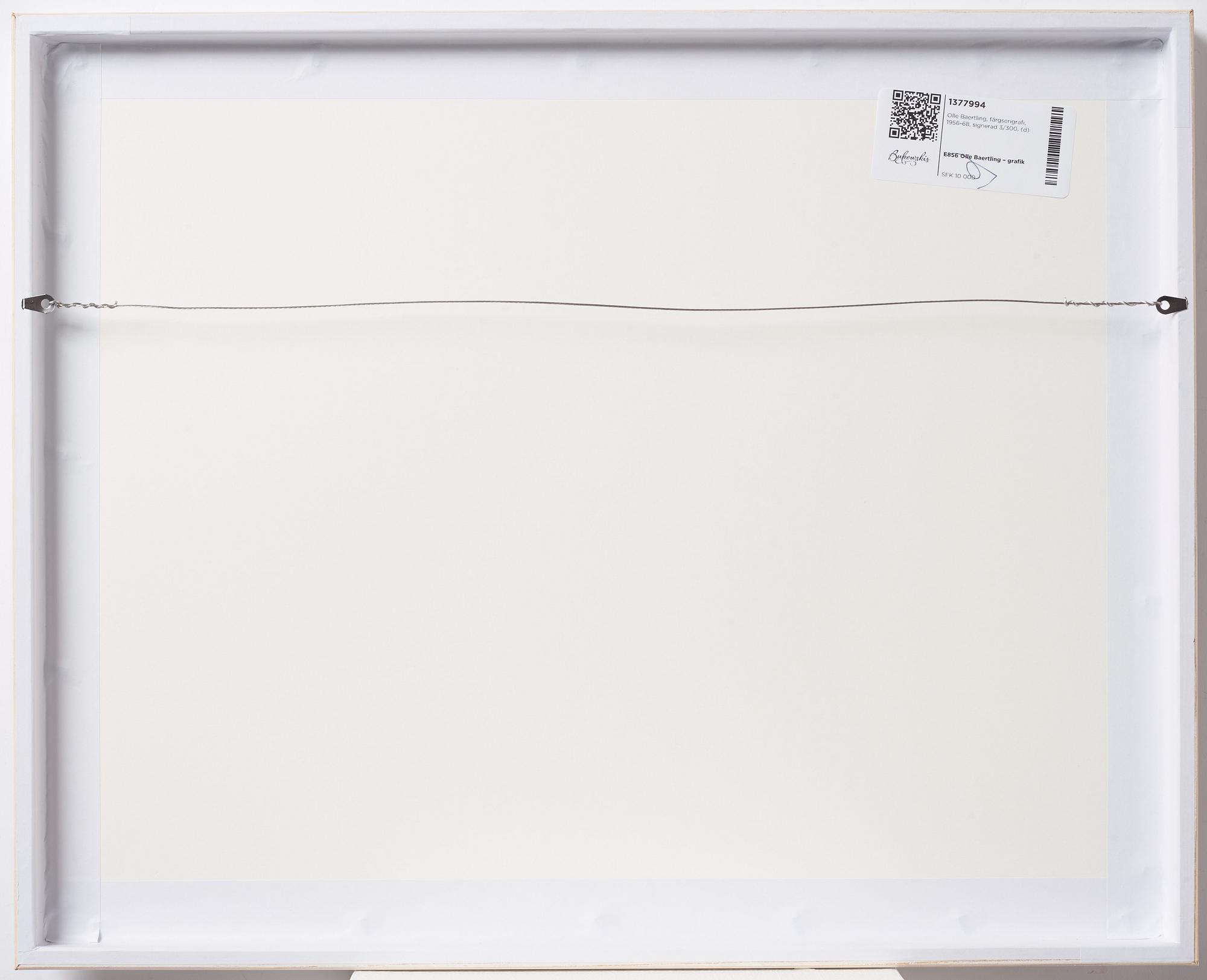 Olle Baertling, silkscreen in colours, 1956-68, signed 3/300.