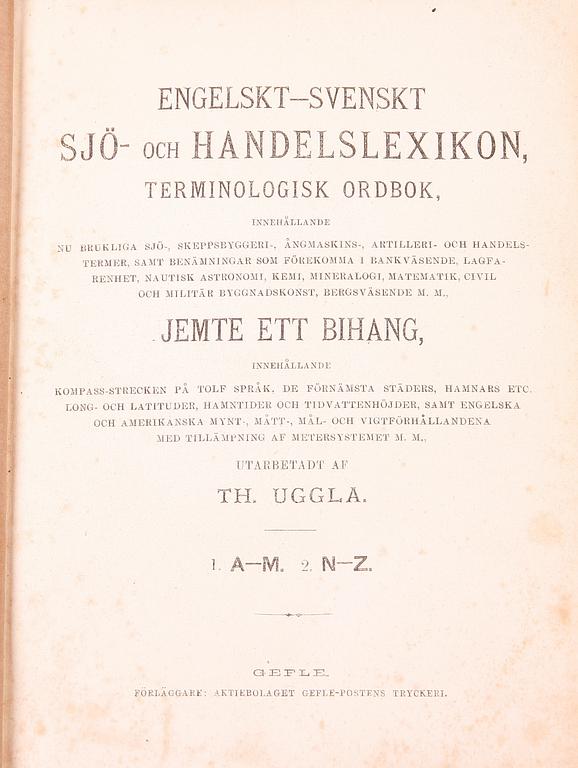 PARTI BÖCKER, 11 st, olika ämnen, bla "Med bue og pil" av Carl Dreyer. 1800-1900-tal.