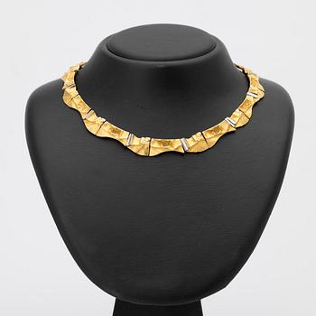 Björn Weckström, Collier, 18k guld och platina för Lapponia, Finland, 1993.