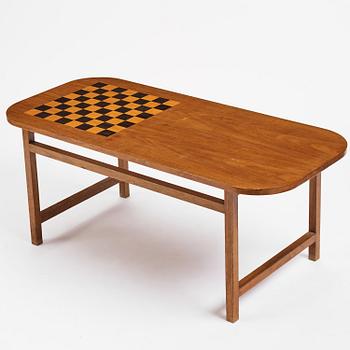 Josef Frank, a mahogany table with inlaid chessboard model "B 552", Firma Svenskt Tenn, 1940s-50s.