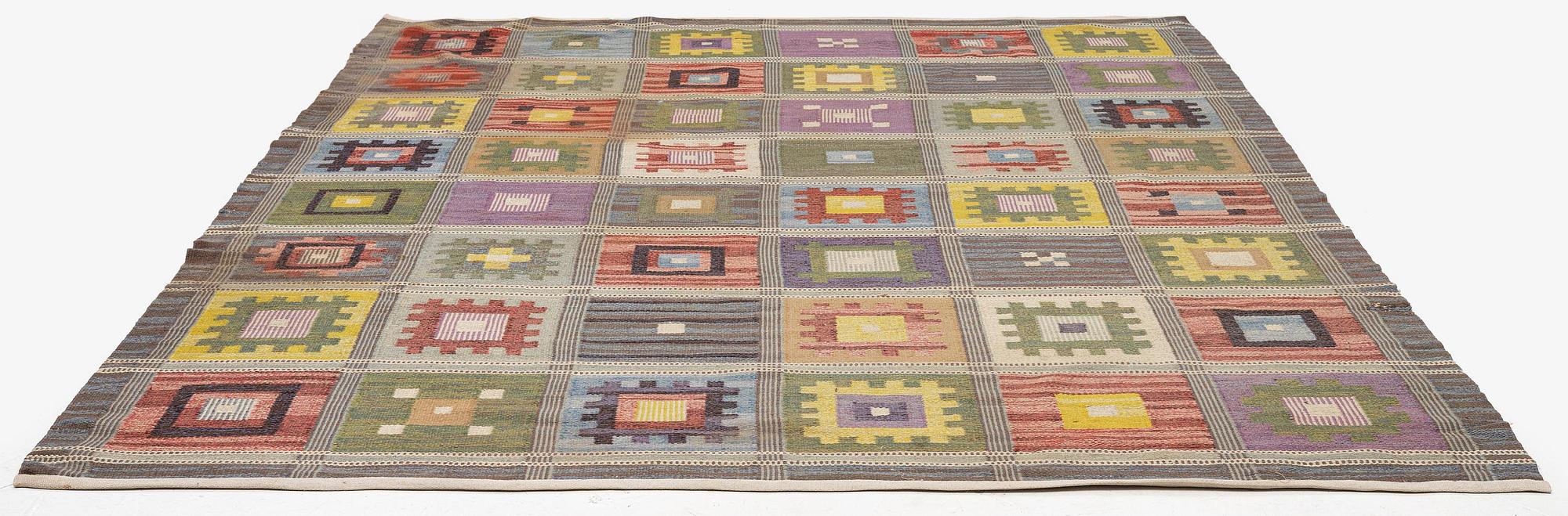 A flat weave carpet, c. 325 x 239 cm, Bohusslöjd–Konstfliten.