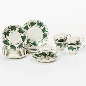 A 10-piece creamware coffee set, 'Napoleon Ivy', Wedgwood, England.