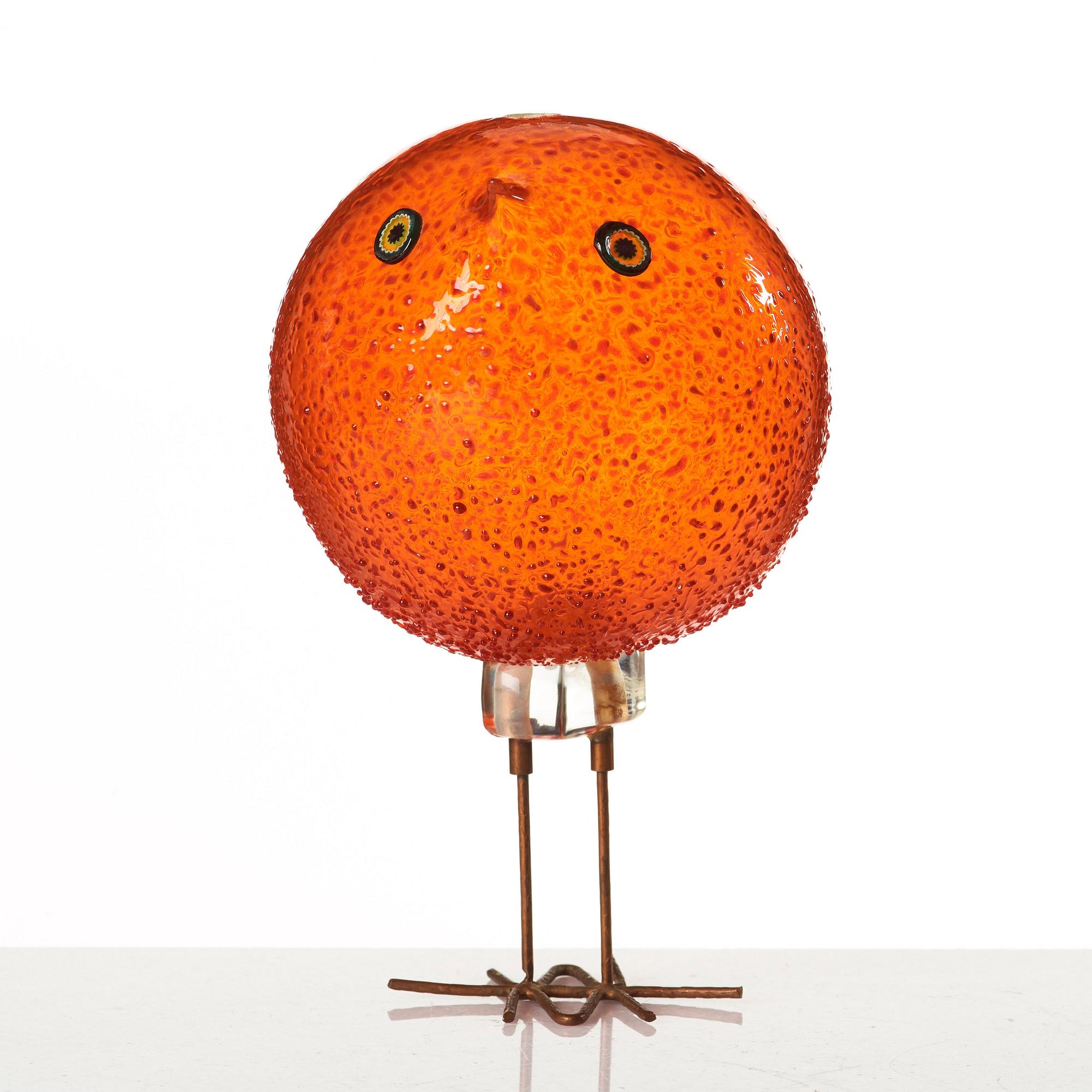 Peter Pelzel, a 'Pulcino' glass bird, Vistosi, Italy 1960's.