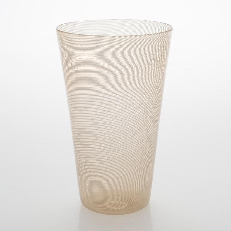 Paolo Venini, a vase etched signature Venini Murano Italia 1950's.