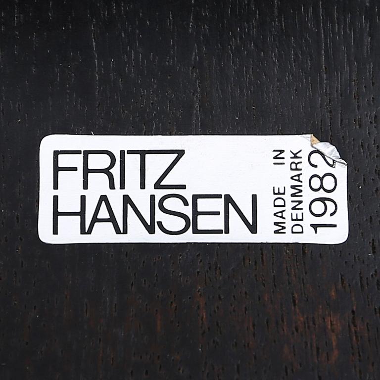 STOLAR, 8 st, "Sjuan", Arne Jacobsen, Fritz Hansen, 1980-tal.