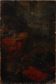 OIDENTIFIERAD KONSTNÄR, 17/1800-tal,  olja på duk, uppfodrad, ej signerad,