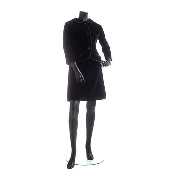 CHRISTIAN DIOR, a two-piece suit consisting of jacket and skirt.