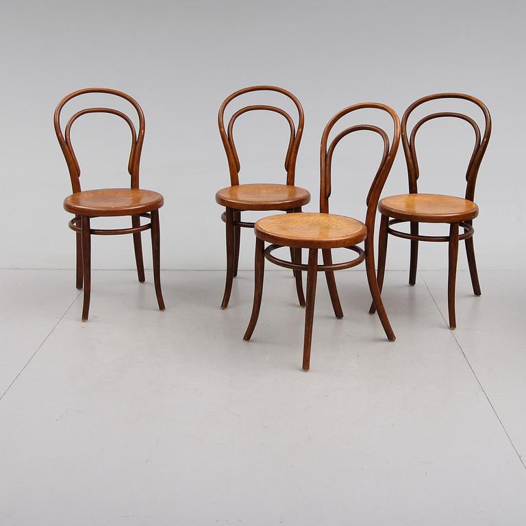 STOLAR, 4 st, Thonet, omkring år 1900.