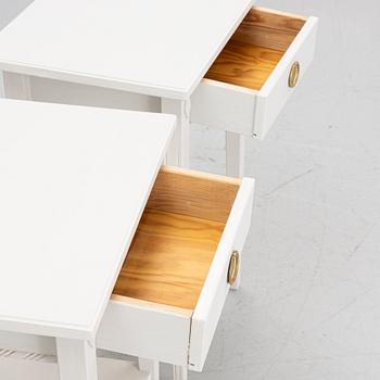 Bedside tables, a pair, Gustavian style, contemporary manufacture.