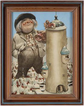 EINAR NORELIUS, akvarell, signerad och daterad -32.