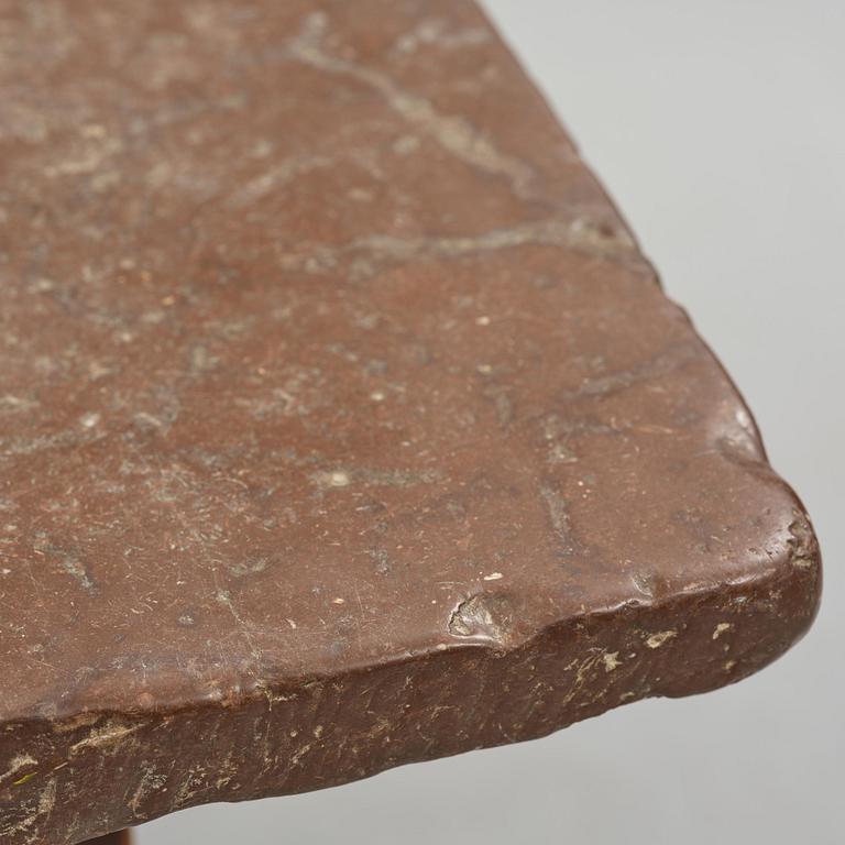 A Swedish baroque stone-top table, 18th century.