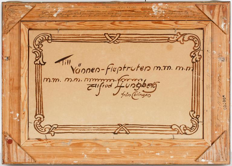 ALFRED COLLIN, olja på pannå, signerad.