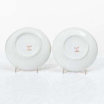 Service pieces, 12 pcs, porcelain, Empire, first half of the 19th century.