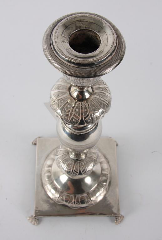 LJUSSTAKE, silver, troligen Tyskland.