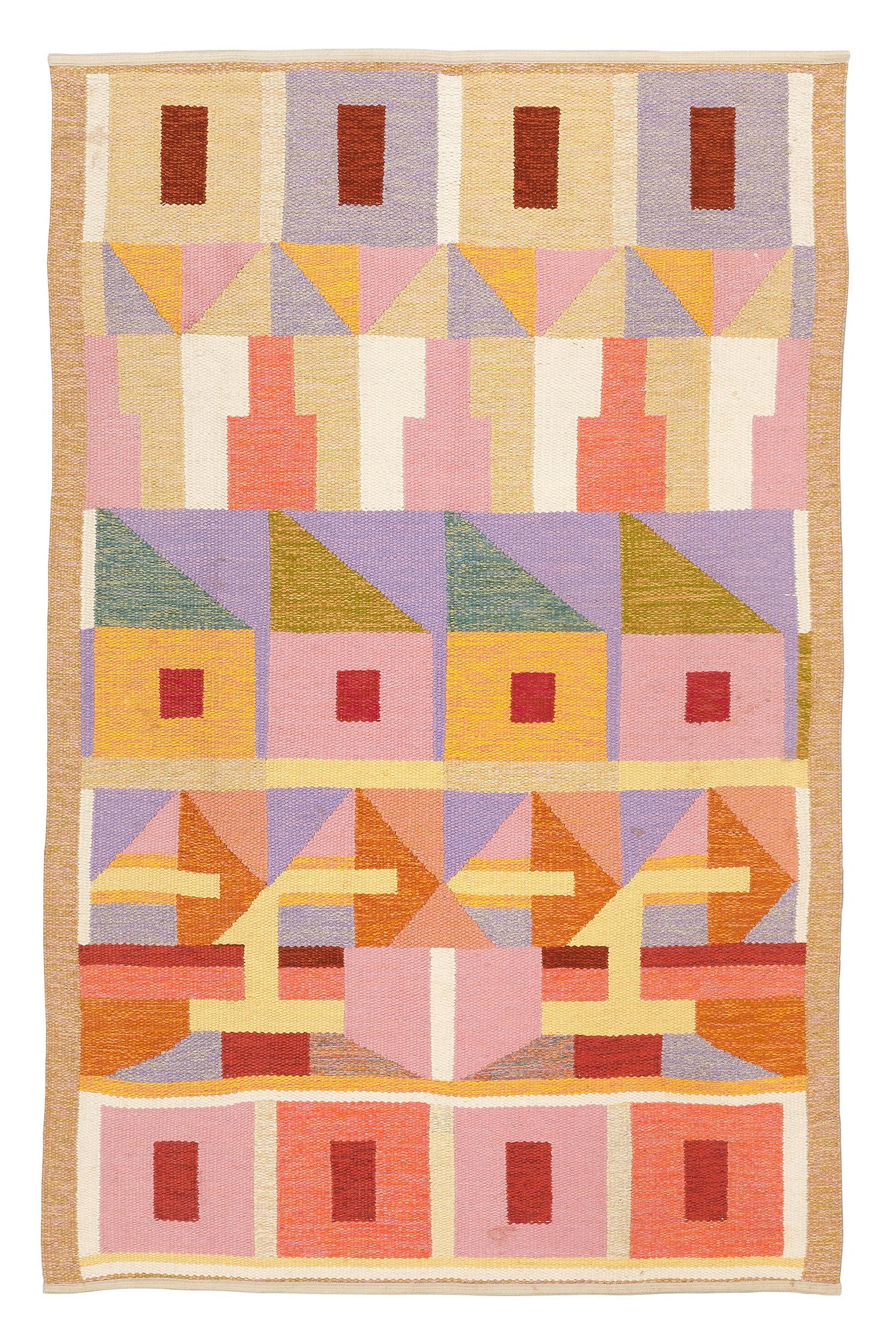 Agda Österberg, MATTA, rölakan, osignerad, ca 209 x 135,5 cm, tillskriven Agda Österberg.