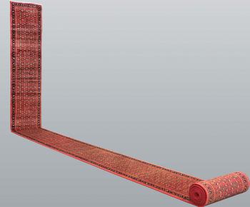 A Hosseinabad runner, approx. 1360 x 80 cm.