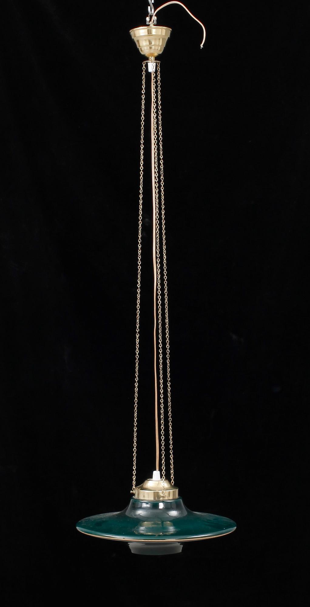 TAKLAMPA, glas, 1900-talets andra hälft.