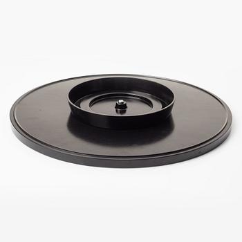 A Japanese blue and white six piece cabaret on a 'lazy Susy', secon half of the 20th century.