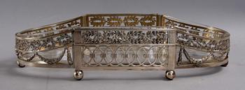 JARDINIERE, silver, utländska stämplar 800.