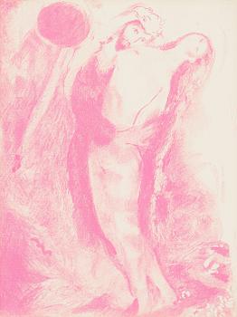 Marc Chagall, Pl 4. "Disrobing her with his own hand,...", from: "Four Tales from the Arabian Nights".